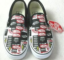 Vans Men's Classic Slip On Label Mix Canvas Shoes Black True White VN0A4BV3V9A for sale  Shipping to South Africa