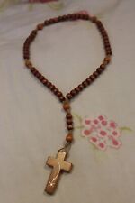 Brown wooden rosary for sale  READING