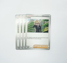 Pokémon TCG 4X Clive 078/091 Regular - Paldean Fates Trainer Supporter for sale  Shipping to South Africa