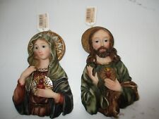 2 Enforcamentos de Parede Vintage Marfinita ~ Sagrado Coração JESUS E MARIA 3D - Arte Religiosa comprar usado  Enviando para Brazil