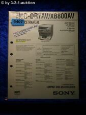 Sistema de componentes Sony manual de serviço Hcg DR7AV/XB800AV (#6407) comprar usado  Enviando para Brazil