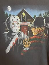 Camiseta Masculina Média A Nightmare On Elm Street Freddy Krueger Vs Jason Preta comprar usado  Enviando para Brazil