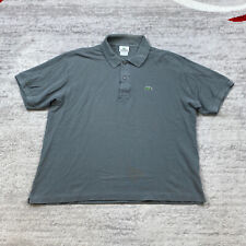 Camisa polo Lacoste extra grande tamanho 6 cinza verde botão crocodilo algodão ao ar livre comprar usado  Enviando para Brazil