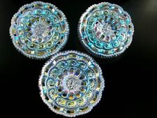 3 Czech Crystal Glass LACY!! Buttons #B349 - 27 mm or 1" - IRIDESCENT!!!!!!!! for sale  Shipping to South Africa