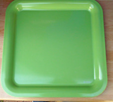 Vintage Brabantia Lime Green Coated Metal 35x35cm Square Tin Tray for sale  Shipping to South Africa