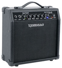 Amplificador de guitarra Rockville G-AMP 20 vatios combo amplificador de doble entrada Bluetooth/retraso segunda mano  Embacar hacia Argentina