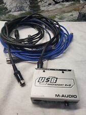M-AUDIO MIDISPORT 2x2 USB 32 CANAL MIDI INTERFAZ 2 EN 2 SALIDAS MÁS CABLES, usado segunda mano  Embacar hacia Argentina