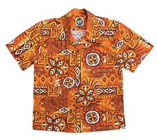 Camisa Tikiland Tiki por Jeff Granito Laranja Botão para Cima SS Tapa Aloha Tamanho Médio comprar usado  Enviando para Brazil