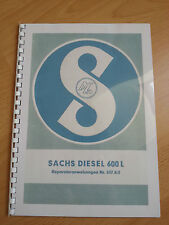 Sachs Diesel 600 Reparaturanweisung - Motor von Holder A12 B12 E12 comprar usado  Enviando para Brazil