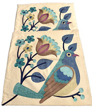 Crewel embroidered bird for sale  San Pedro