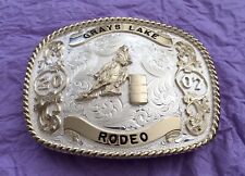 Vintage 2007 American Rodeo Numbered Montana SS Barrel Racing Trophy Belt Buckle for sale  Wildwood