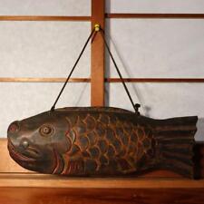 Tambor japonês de madeira Kaiban Mokugyo Jizai kagi carpa peixe budismo Gyoban JZI102 comprar usado  Enviando para Brazil