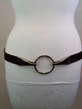 Abro Vintage Italian Leather Faux Crocodile Statement Hoop Belt - 38" for sale  Shipping to South Africa