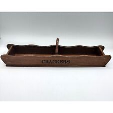 Used, Wooden Cracker Server Wood Caddy 13 Inch Vintage Taiwan Vintage Tray For Serving for sale  Shipping to South Africa