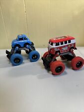 Lote de 2-4WD Pull Back Monster Truck Die-Cast Car 1:64 VW Bug, Fiat. Azul, vermelho comprar usado  Enviando para Brazil