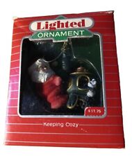 1987 Hallmark Santa Keepsake Ornament Keeping Cozy Lighted Ornament NIB New  for sale  Shipping to South Africa