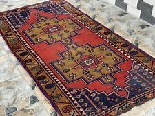 Usado, Alfombra turca vintage | alfombra tribal hecha a mano antigua de lana para granja 4 x 8 ft segunda mano  Embacar hacia Argentina