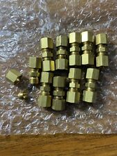 1/4" OD compression coupling fitting (pack of 10), compression union, brass for sale  Shipping to South Africa