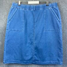 Usado, Saia jeans feminina tamanho 38 em azul elástica cintura linha A comprimento do joelho comprar usado  Enviando para Brazil