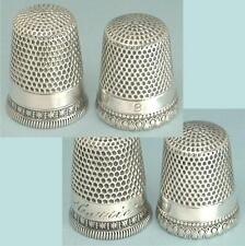 2 Antique Sterling Silver Thimbles * American * Circa 1890-1900s  for sale  Midlothian