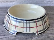 Burberry London 8” Nova Check Dog Pet Food/Water Bowl Dish Porcelain for sale  Shipping to South Africa