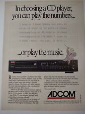 Adcom CD Player GCD 575 3 Beam Mash You Can Play Numbers Vintage Print Ad for sale  Shipping to South Africa