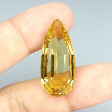 Marvelous Pear Concave Cut Natural Top Yellow Citrine 19.39ct 22.5x15mm Clean for sale  Shipping to South Africa