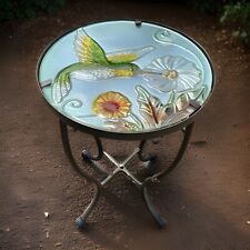 glass side table metal top for sale  Akron