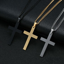 Usado, Fashion Cross Jesus Colgante Classic Chain Long Men Women Silver Necklace Jewelry segunda mano  Embacar hacia Argentina