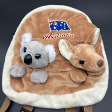 Mochila de felpa australiana para niños gris koala y canguro - Me encanta Australia segunda mano  Embacar hacia Argentina