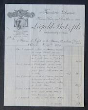 Invoice 1884 leopold d'occasion  Expédié en Belgium