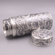 Usado, Copo de água prata pura 999 Dragon prata fina recipiente interno copo de vácuo /70G comprar usado  Enviando para Brazil