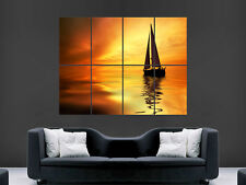 Sailboat poster sunset for sale  BOURNEMOUTH