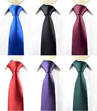 Gravata masculina 100% cor sólida gola de seda 58" de comprimento (comprimento real varia de 56" a 60") comprar usado  Enviando para Brazil
