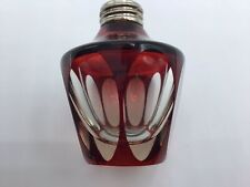 1920-30's ART DECO ANTIQUE RUBY RED TO CLEAR CUT GLASS PERFUME BOTTLE W/COLLAR for sale  Canada