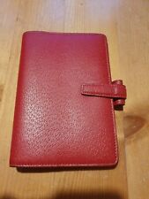 Filofax red leather for sale  CAMBERLEY