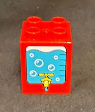LEGO DUPLO tijolo vermelho com refrigerador de água peça padrão peça 3118 especialidade comprar usado  Enviando para Brazil