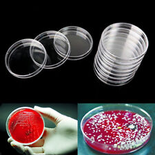 10Pcs Plastic 90mm Cell Petri Dishes Bacterial Dish Plate Sterile Science Lab, used for sale  Shipping to Canada