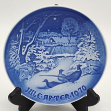 1970 Blue Decorative Christmas Plate, Pheasant, Bing & Grondahl, B&G for sale  Shipping to South Africa