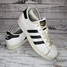 Tênis Adidas Superstar masculino/infantil tamanho 5.5 branco preto biqueira com cadarço comprar usado  Enviando para Brazil