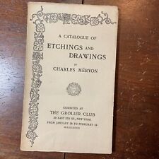 Un catálogo de grabados y dibujos de Charles Meryon 1898 segunda mano  Embacar hacia Argentina