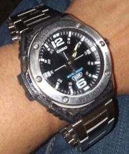 Relógio Casio masculino iluminador WR 100M pulseira de aço inoxidável resistente à água  comprar usado  Enviando para Brazil