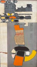 Pintura abstracta de mediados de siglo moderna firmada de mediados de siglo medios mixtos de colección segunda mano  Embacar hacia Mexico