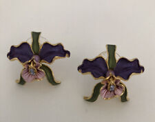 Purple orchid earrings for sale  Colorado Springs