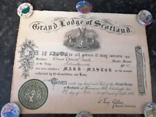 1943 masonic certificate for sale  HEMEL HEMPSTEAD