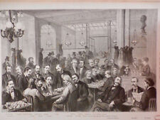 1874 Juegos Ajedrez Café Regencia Comedia Francés 2 Periódicos Antiguo, usado segunda mano  Embacar hacia Argentina