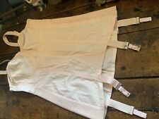 Used, Vintage PINK Montgomery Ward Carol Brent Bra Girdle Shaper Open Bottom Sz 34 NOS for sale  Shipping to Ireland