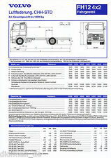 Usado, Volvo Datenblatt 1998 12/98 FH12 4x2 Fahrgestell Luftfederung CHH-STD 18 t data comprar usado  Enviando para Brazil