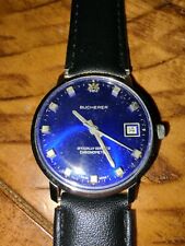 Reloj Pulsera Bucherer Azul Incabloc Automático Certificado Oficial Cronómetro  segunda mano  Embacar hacia Argentina