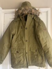 mens fur hooded jacket for sale  WALTHAM CROSS